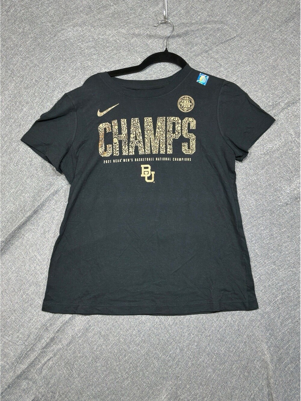 Woman’s Size Medium Baylor University Final Four Champs Shirt With Cheetah Print